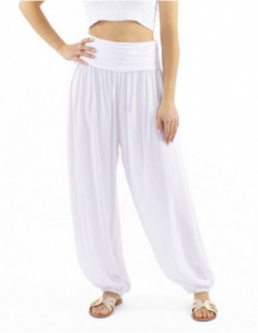 Fluid harem pants elastic...