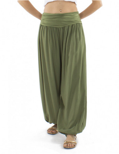 Fluid harem pants elastic waist