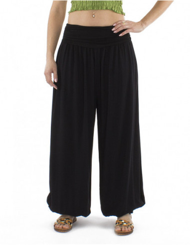 Fluid harem pants elastic waist