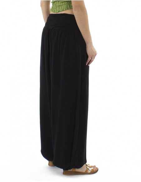 Fluid harem pants elastic waist