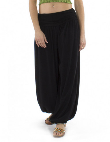 Fluid harem pants elastic waist