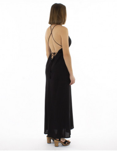 Long boho chic backless dress