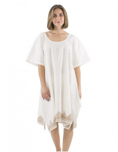 Mid-long asymmetrical ethnic dress