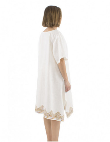 Mid-long asymmetrical ethnic dress