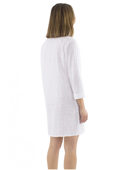 Tunic embroidered dress 100% cotton