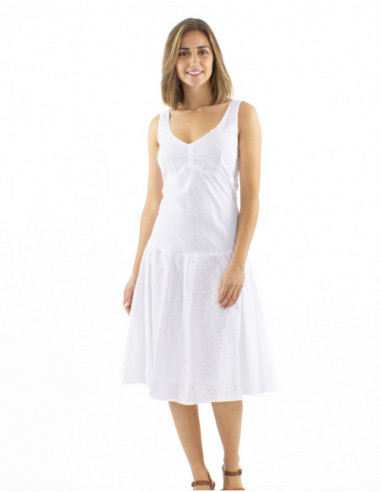 Romantic midi dress 100% cotton