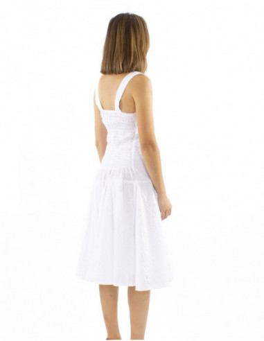 Romantic midi dress 100% cotton