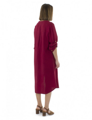 Long shirt dress with linen