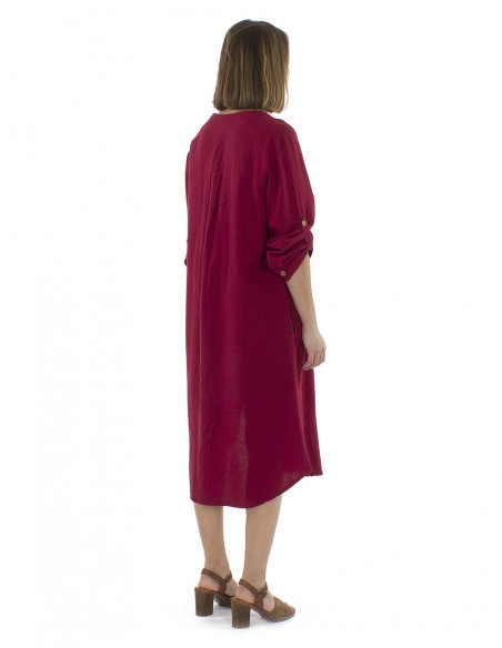 Long shirt dress with linen