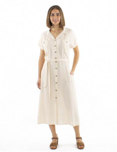 Robe midi chic avec lin