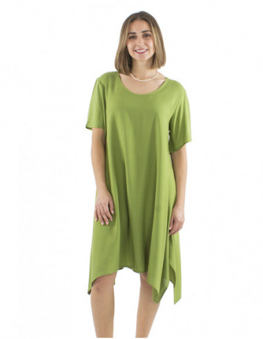 Robe midi boho chic asymétrique
