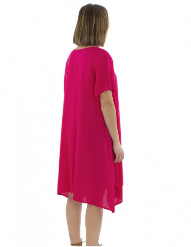 Boho chic asymmetrical midi dress