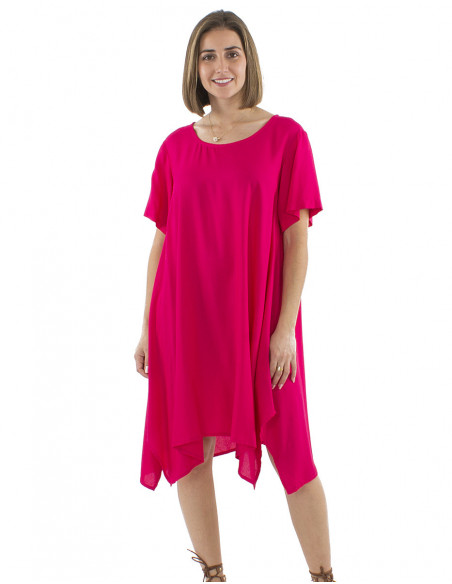 Boho chic asymmetrical midi dress