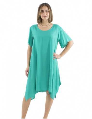 Boho chic asymmetrical midi dress