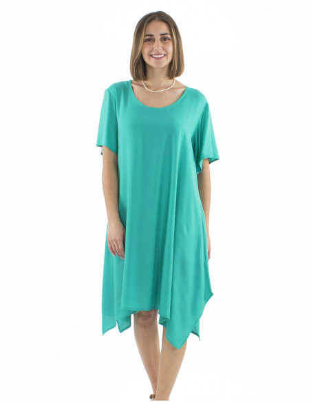 Boho chic asymmetrical midi dress