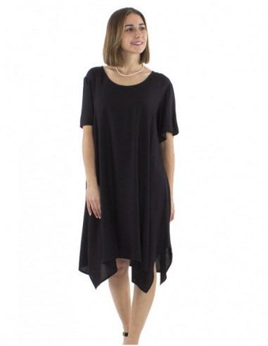 Robe midi boho chic asymétrique