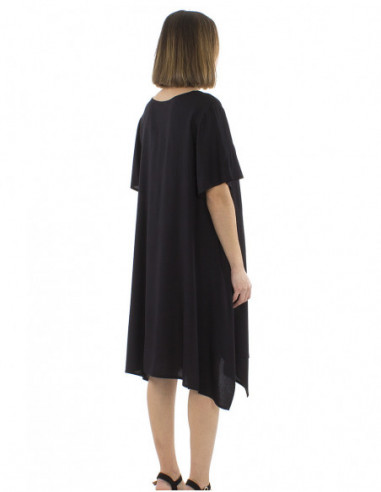 Robe midi boho chic asymétrique