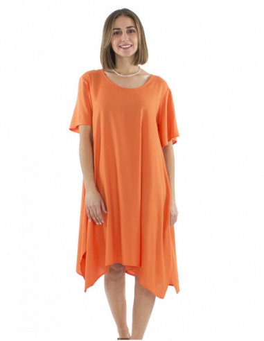 Robe midi boho chic asymétrique