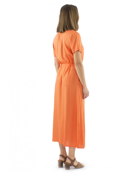 Robe longue et fluide bohème chic couleur vive