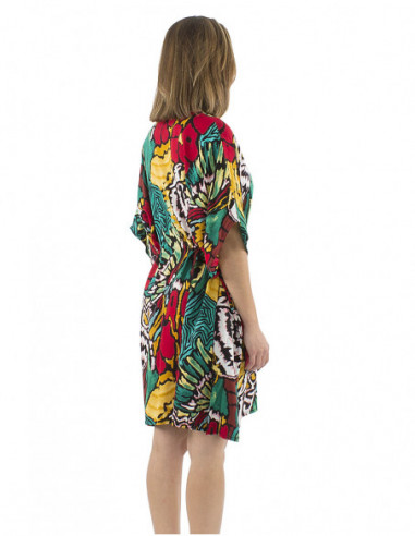 Robe coupe kaftan originale colorée