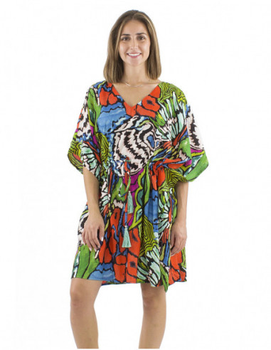 Robe coupe kaftan originale colorée