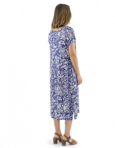 Robe midi motif fleuri original