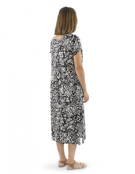 Midi dress original flowery pattern