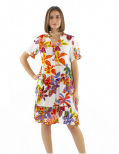Tropical short dress with...