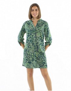 Robe tunique motif cachemire ethnique