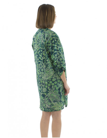 Tunic boho dress paisley pattern