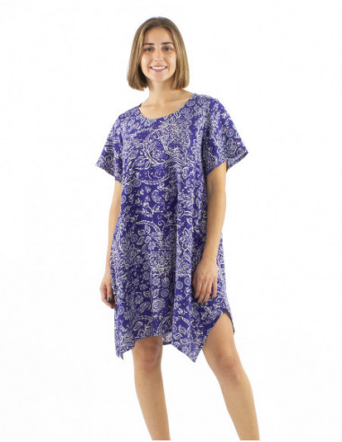 Robe courte originale motif cachemire