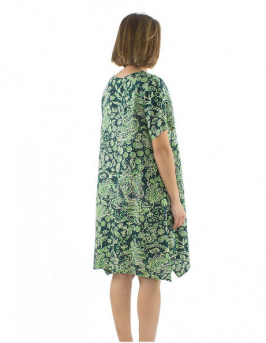 Robe courte originale motif cachemire