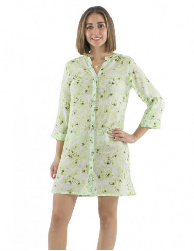 Robe tunique bohème romantique à fleurs, légère