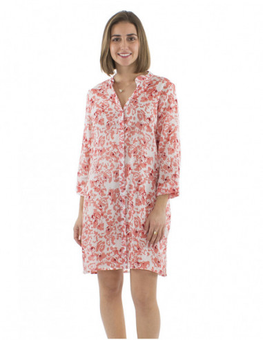 Robe tunique courte motif abstrait