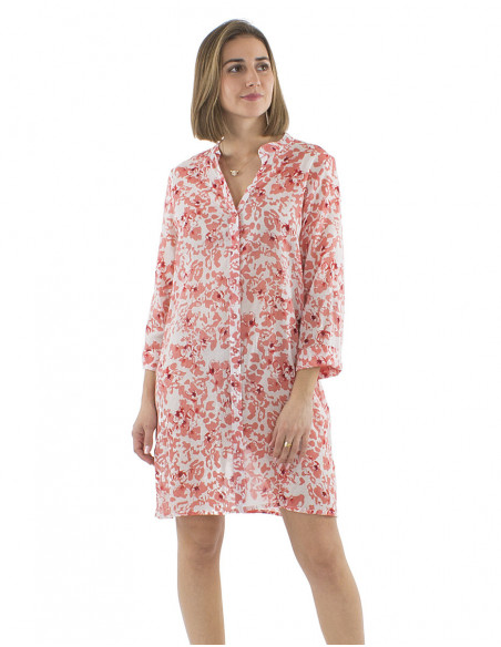 Robe tunique bohème romantique à fleurs, légère