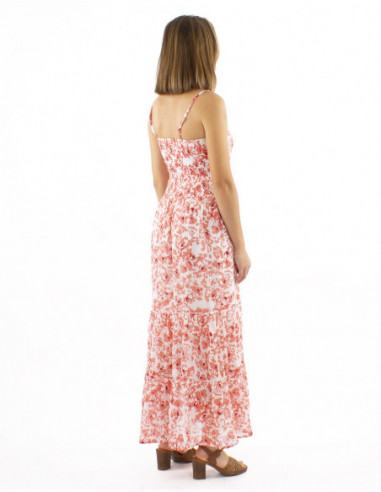 Thin straps long romantic dress