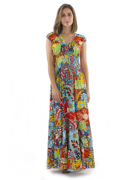 Original multicolored long dress