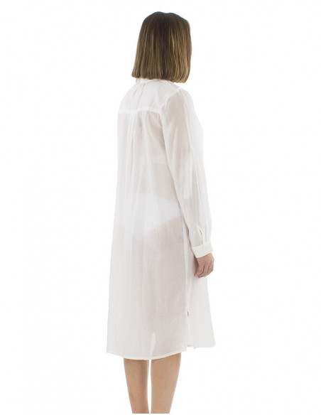 Robe de plage longue légère transparente