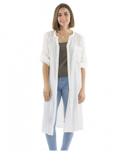 Robe de plage longue légère transparente