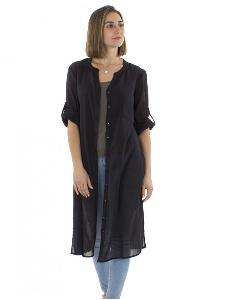 Robe de plage longue légère transparente