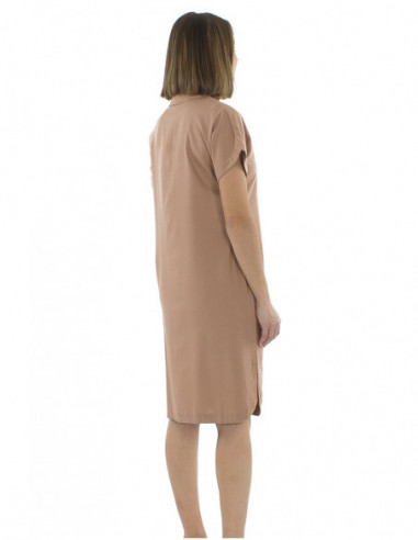 Robe chic mi-longue avec lin