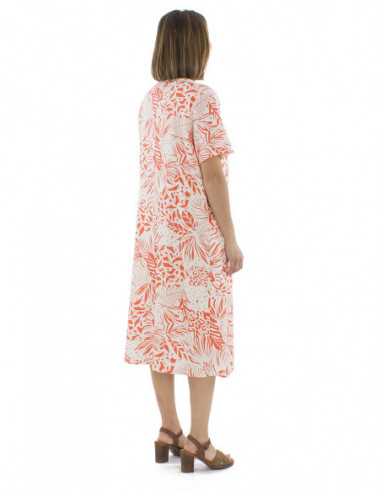 Loose dress, boho chic, with linen