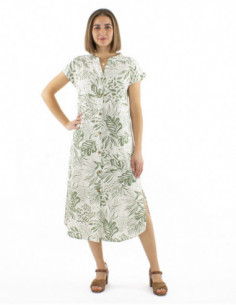 Robe midi originale motif jungle
