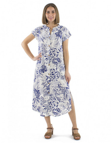 Robe midi original boho chic avec lin