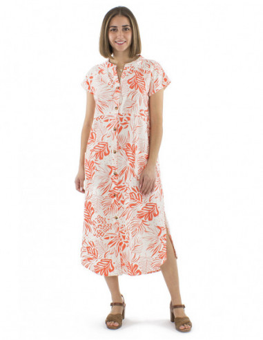 Robe midi original boho chic avec lin