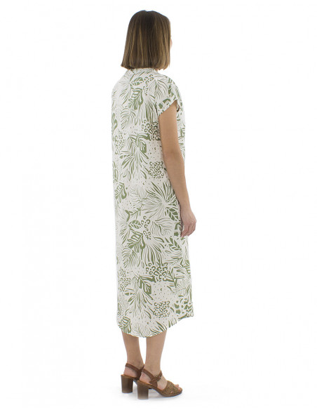 Robe midi originale motif jungle
