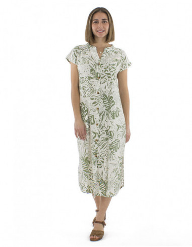 Robe midi originale motif jungle