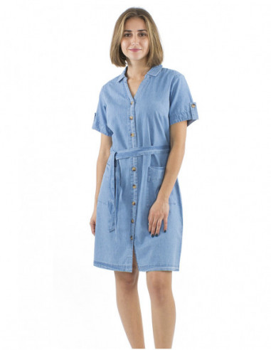 Robe mi-longue en jean