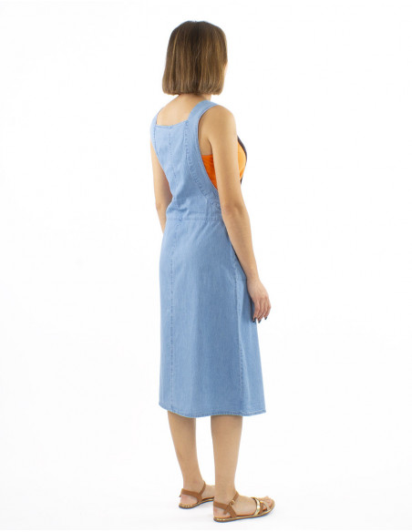 Denim overall dress 100% cotton
