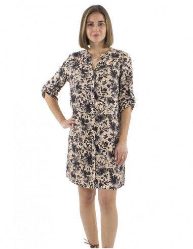 Robe bohème mi-longue fleurie